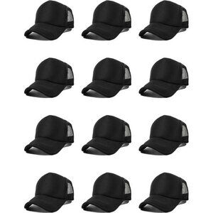 12 Pack Sublimation Hats for Men Blank Trucker Hats Bulk Snapback Mesh Women
